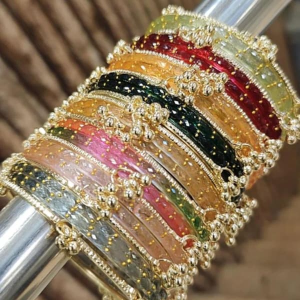 Buy Kashmiri Glass Bangles Set Online In India - Etsy India
