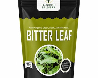 100% Organic Natural Dried Bitter Leaf (30g) | Dehydrated African Vernonia