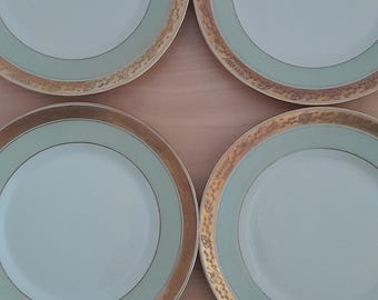 Dessert plate, cake plate, vintage, Royal Copenhagen, Dagmar, pistachio green