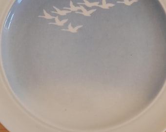 Svane Stellet dessert plate, Denmark, plate with swans, vintage