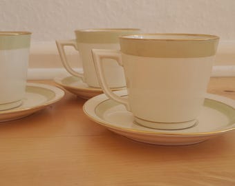 Royal Copenhagen &quot;Dagmar&quot; pistachio, cup and saucer, vintage