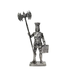GREEK Temple GUARD, Minoan Greece 1500 BC 1/32” Metal Tin Figure Tin Toy Soldier Not A Toy