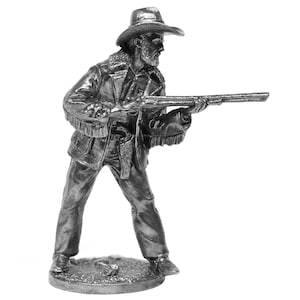 American Western Cowboy Polished Metal Sculpture Collectable Cowboy Miniature Figurine Soldier Wild West Cowboy Decoration Statue NOT A TOY!