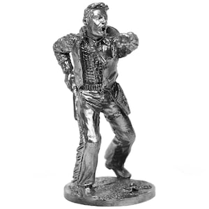American Western Cowboy Polished Metal Sculpture Collectable Cowboy Miniature Figurine Soldier Wild West Cowboy Decoration Statue NOT A TOY!