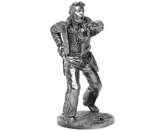 American Western Cowboy Polished Metal Sculpture Collectable Cowboy Miniature Figurine Soldier Wild West Cowboy Decoration Statue NOT A TOY!
