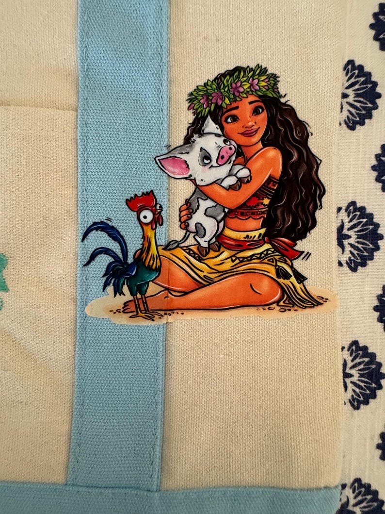 Disney Moana dubbelzijdige op maat gemaakte minidraagtas van Trader Joes afbeelding 4