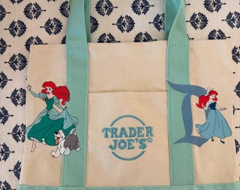 Disney Ariel D Double Sided Custom Made Trader Joes Mini Tote