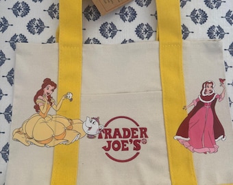 Disney Belle Double Sided Tea Custom Made Trader Joes Mini Tote