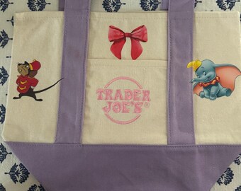 Disney Dumbo Timothy Q Mouse Custom Made Trader Joes Mini Tote