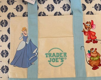 Disney Cinderella Blue Double Sided Custom Made Trader Joes Mini Tote