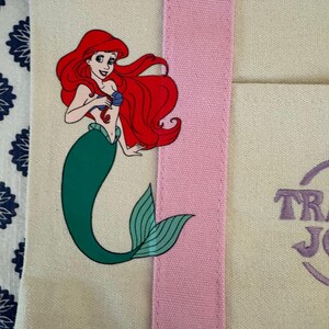 Disney Ariel Pink Double Sided Custom Made Trader Joes Mini Tote image 5