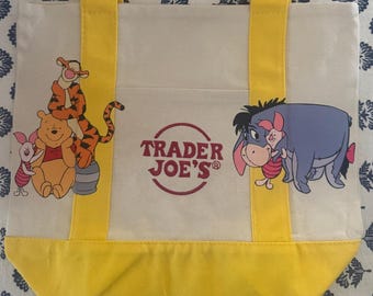 Disney Winnie the Pooh Eeyore Tigger Piglet Custom Made Trader Joes Mini Tote