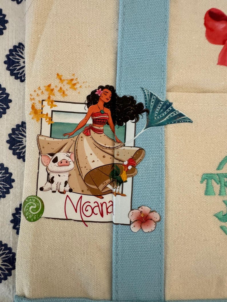 Disney Moana dubbelzijdige op maat gemaakte minidraagtas van Trader Joes afbeelding 7