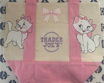 Disney Double Marie Pink Custom Made Trader Joes Mini Tote