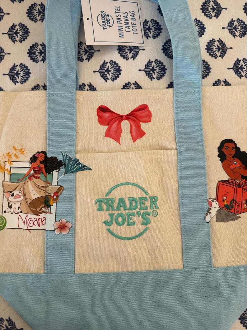 Disney Moana dubbelzijdige op maat gemaakte minidraagtas van Trader Joes afbeelding 2