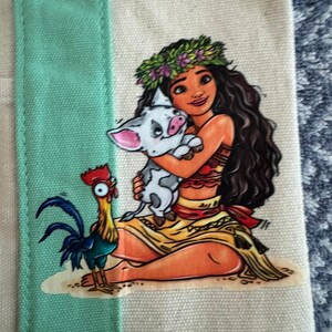 Disney Moana Pua and Hey Hey Custom Made Trader Joes Mini Tote One of a Kind image 3