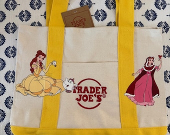Disney Belle Double sized Yellow Custom Made Trader Joes Mini Tote