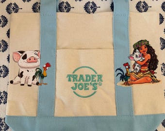 Disney Moana Double Sided Custom Made Trader Joes Mini Tote