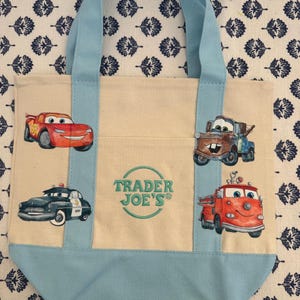 Disney Cars Lightning McQueen op maat gemaakte minidraagtas van Trader Joes, uniek in zijn soort afbeelding 2