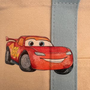 Disney Cars Lightning McQueen op maat gemaakte minidraagtas van Trader Joes, uniek in zijn soort afbeelding 4