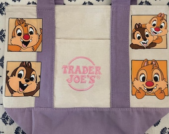 Disney Chip and Dale Squares Specialtillverkad Trader Joes Mini Tote