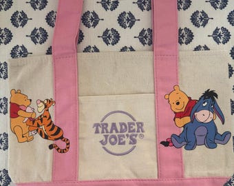 Disney Winnie the Pooh Pink Custom Made Trader Joes Mini Tote