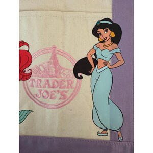 Disney Prinzessin Custom Made Trader Joes Large Purple Tote Belle, Ariel, Rapunzel Bild 5