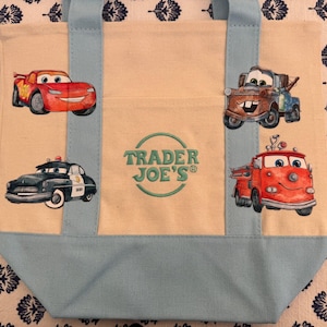 Disney Cars Lightning McQueen op maat gemaakte minidraagtas van Trader Joes, uniek in zijn soort afbeelding 1