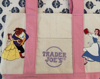 Disney Belle Pink Double Sided Custom Made Trader Joes Mini Tote