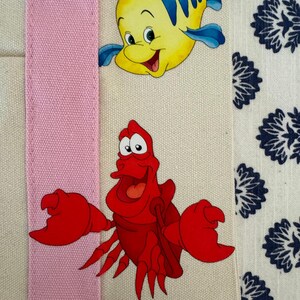 Disney Ariel Pink Double Sided Custom Made Trader Joes Mini Tote image 3