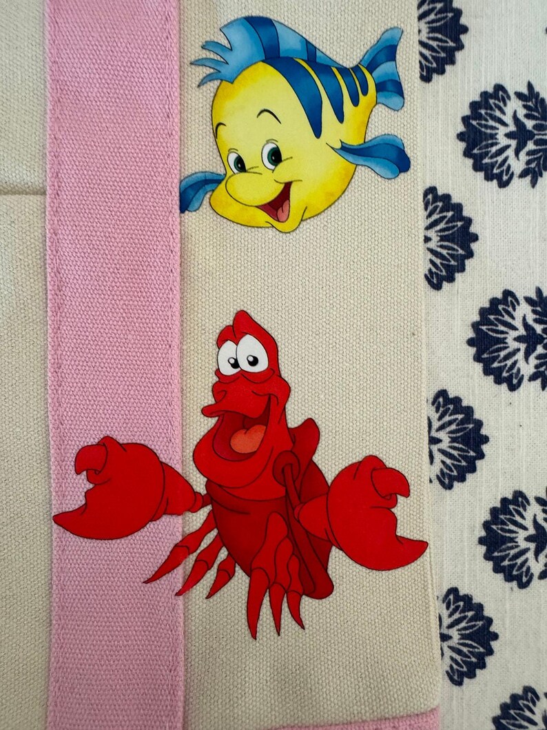 Disney Ariel Pink Double Sided Custom Made Trader Joes Mini Tote image 3