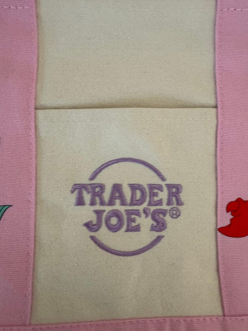 Disney Ariel Pink Double Sided Custom Made Trader Joes Mini Tote image 4