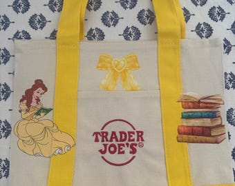 Disney Belle and her Books Custom Made Trader Joes Mini Tote