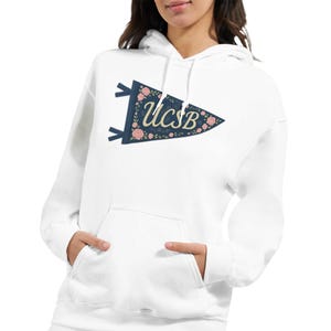 UCSB Flower Pennant Classic Unisex Pullover Hoodie | Soft & Cozy Gildan® 18500