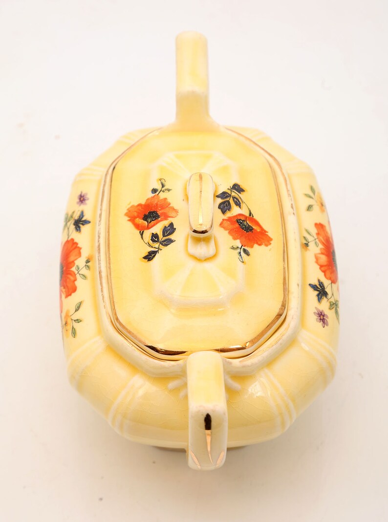 Vintage Limoges Golden Glow Pattern China Creamer and Sugar Etsy