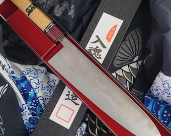 Gyuto Japanese kitchen knife Goko Hamono Shirogami S/S Clad 24cm