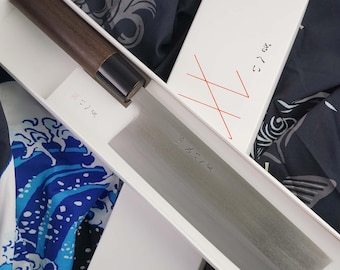 Nakiri Japanese kitchen knife Gihei Hamono SLD 16.5cm