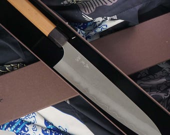 Gyuto Japanese kitchen knife Yoshimi Kato Ginsan 24cm