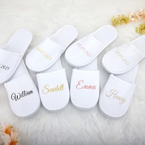 Bridesmaid Fluffy Slippers,Wedding Fluffy Slippers with Name Date,Bridesmaid Gifts,Bridal gift, Birthday Gift,Bachelorette Party Favors