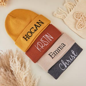 Personalized knit beanie Hat,Custom Name Hat,Soft Plush Adults Hat,Birthday Gift,winter beanie,knit beanie,Christmas gifts,Bridesmaids Gifts