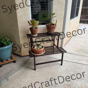 2 Tier Metal Ladder Plant Stand |Indoor Plant Stand | Outdoor Plant Stand | Plant Holder | Plant Hanger| Plant Pot Unique | Plant lover Gift