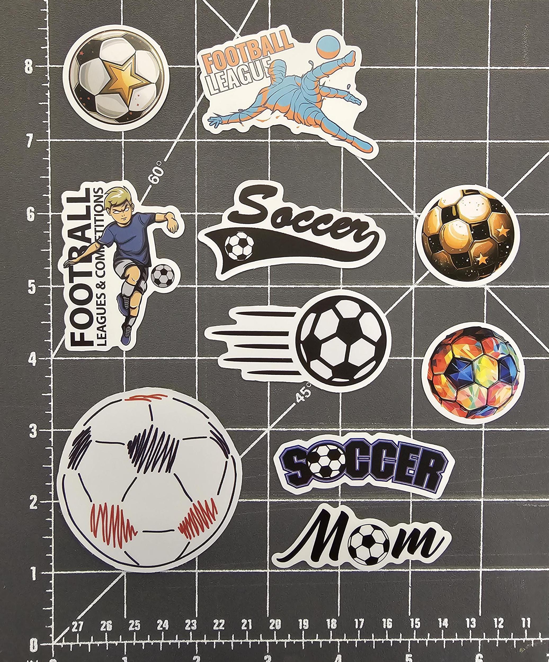 10pcs. Soccer Vinyl Stickers-set 2 - Etsy