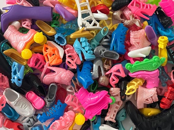 50 Pairs Random Shoe Lot for Dolls-fits Dolls-heels, Sandals