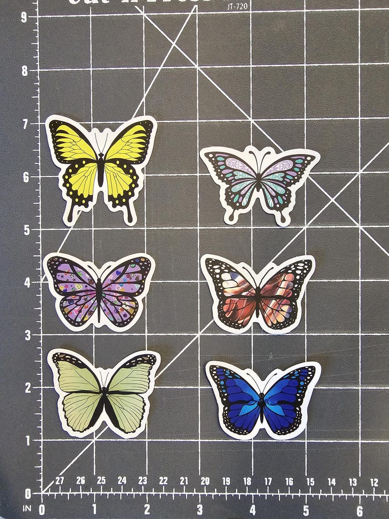 10 Pcs. Butterfly Vinyl Stickers - Set 1 - Etsy