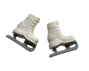 4 pairs of White IceSkates for Dolls-fits 11.5” dolls