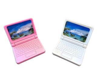 1 Laptop for 11.5" dolls - opens and closes - pink or white