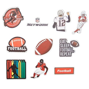 10pcs. Football Vinyl Stickers-Set 1