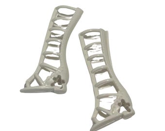 6 pares de botas blancas con correas para muñecas de 11,5"