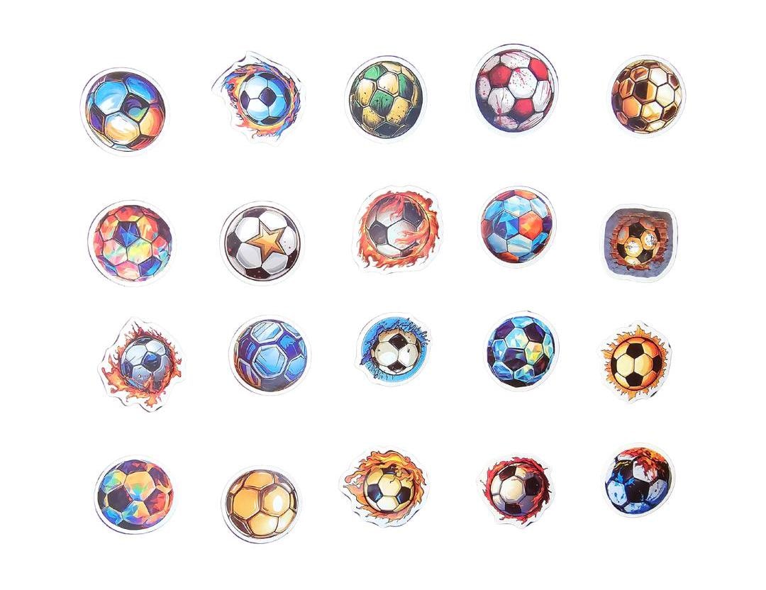 20 Pcs. Soccer Ball Vinyl Stickers - Set 1 - Etsy