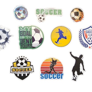 10pcs. Soccer Vinyl Stickers-Set 3